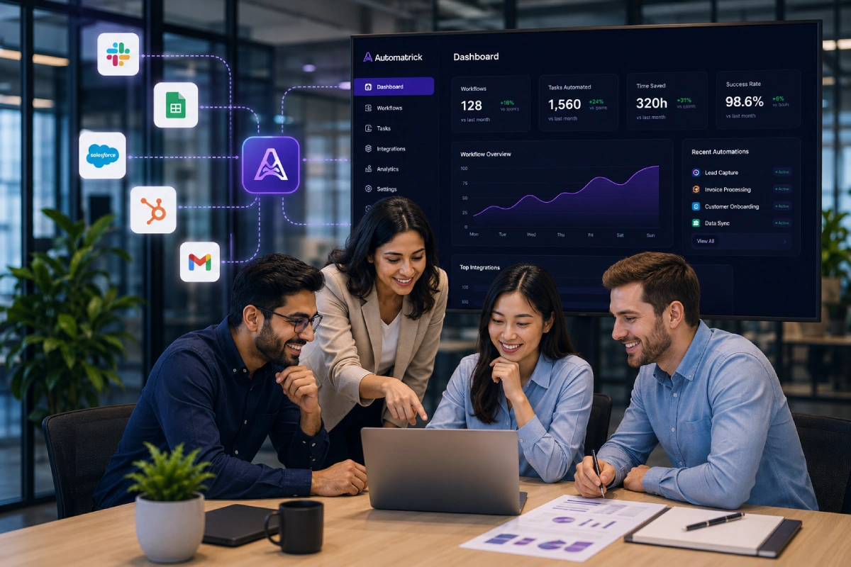 Team collaborating on automation strategy
